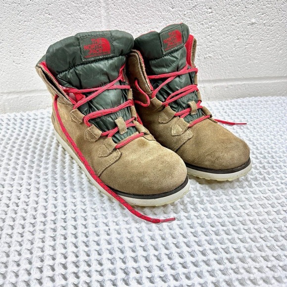 The North Face Brown Chilkat Heatseeker Boots Women’s Leather Suede Sz 9 - Picture 1 of 11